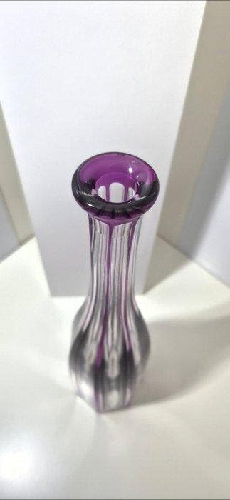 Vase - H. 37 cm - Verre - Soliflore bouteille, Antiek en Kunst