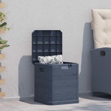 vidaXL Opbergbox 90 L antraciet, Verzenden, Nieuw