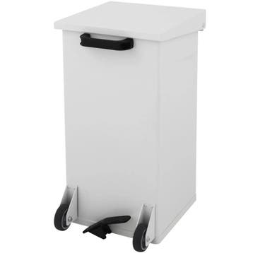 Pedaalemmer | CARRO | Aluminium | Wit | 55L | Klapdeksel |, Verzenden, Nieuw in verpakking
