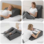 vidaXL Been Kussen Effen Grijs 63 x 52 x 19 cm PU Schuim, Verzenden, Nieuw
