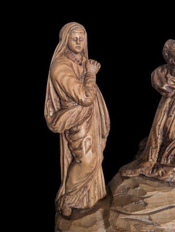 Escuela española - sculptuur, Antiguo Calvario - 53 cm -
