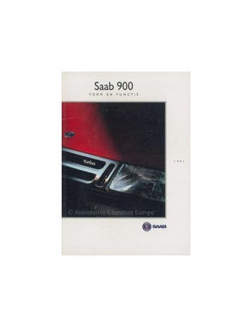 1991 SAAB 900 VORM EN FUNCTIE BROCHURE NEDERLANDS
