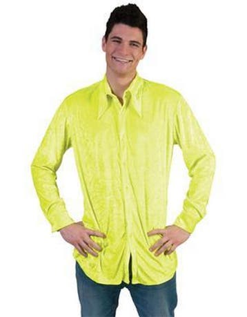 Fluo geel disco hemd, Ophalen of Verzenden, Nieuw