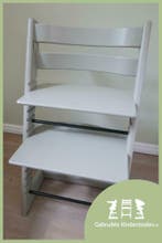 D'OCCASION/GEBRUIKTE: Stokke Tripp Trapp taupe grijs, Meegroeistoel