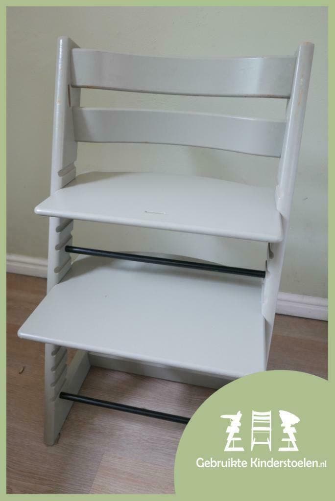 D'OCCASION/GEBRUIKTE: Stokke Tripp Trapp taupe grijs, Enfants & Bébés, Chaises pour enfants