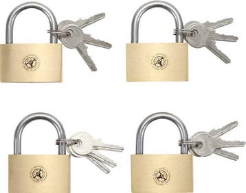 4-delige hangslot Set, Auto diversen, Aanhangers en Bagagewagens, Verzenden, Nieuw