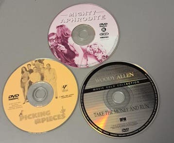 Verzameling van 3 Woody Allen Films (Alleen De Discs), Cd's en Dvd's, Verzenden, Nieuw in verpakking