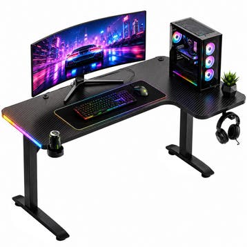 Avalo Gaming Bureau - 160x100x75 CM - L Vormig Hoekbureau -, Verzenden, Nieuw