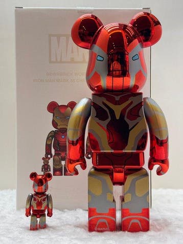 Medicom Toy - BE@RBRICK 400% & 100% Iron Man Mark 85 Chrome