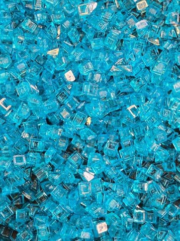 Lego Onderdelen - New Slope 30 1 x 1 x 2/3 Trans-Light Blue, Nieuw