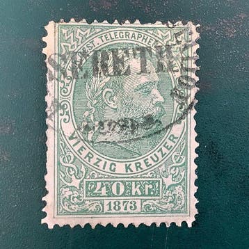 Oostenrijk 1873 - Telegraaf : 40Pf eerste emissie - Michel 5, Gestempeld