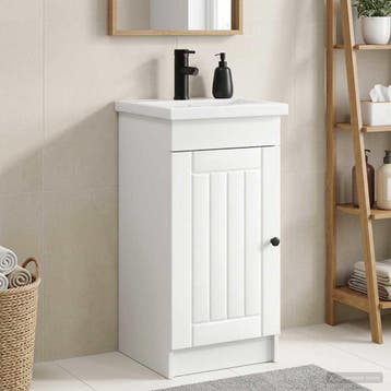 vidaXL Badkamer Vanity met Wastafel Wit 42 x 40 x 84,5 cm, Verzenden, Nieuw