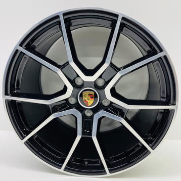 Porsche Taycan ORIGINELE 21inch RS Spyder zw/alu met banden, Auto-onderdelen, Ophalen, Gebruikt, Banden en Velgen, 21 inch