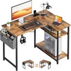 Bureau - Computertafel - Computerbureau - 120x50 cm - Bruin, Maison & Meubles, Verzenden