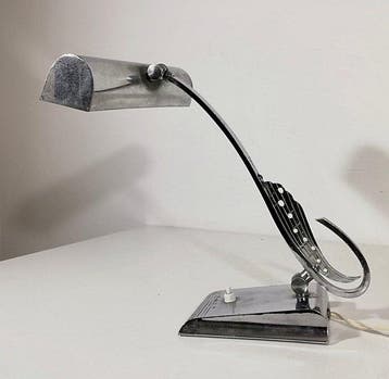 Tafellamp - Art Déco 1930: Music Ministry Lamp - gechromen