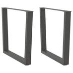 vidaXL Eettafelpoten 2 st V-vormig 80x(72-73,3) cm staal, Verzenden, Nieuw