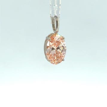 Zonder minimumprijs - Hanger - 14 karaat Witgoud - 2.02ct.