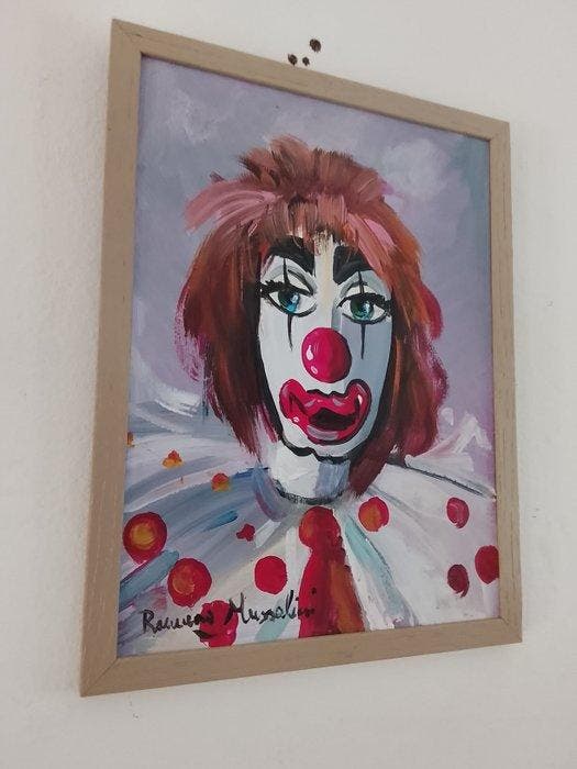 Romano Mussolini (1927-2006) - Clown felice, Antiek en Kunst, Kunst | Schilderijen | Klassiek