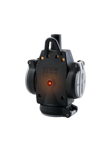 ABL 3-Weg Stekker Hangend Massief Rubber IP54 Grijs/Zwart -, Verzenden, Nieuw