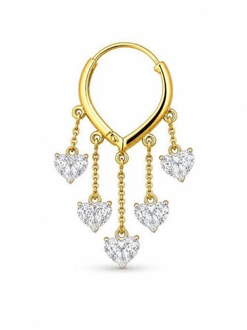 Cocktail oorbellen - 18 karaat Geel goud - 2.85ct. tw.
