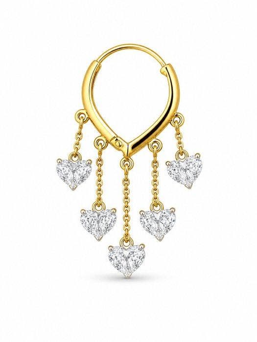 Cocktail oorbellen - 18 karaat Geel goud - 2.85ct. tw., Bijoux, Sacs & Beauté, Bijoux anciens