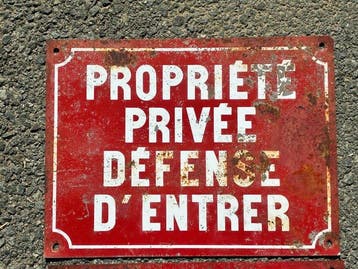 Plaque - Lot de Deux Plaques métal Propriété privée /
