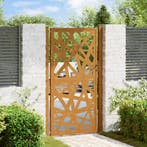 vidaXL Poort met lichtontwerp 100x175 cm weervast staal, Tuin en Terras, Verzenden, Nieuw