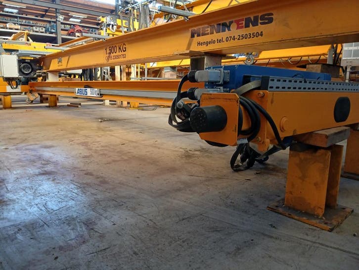 Abus enkelligger bovenloopkraan ± 7.550mm x 500 kg 001491U, Doe-het-zelf en Bouw, Gereedschap | Overige machines, Gebruikt, Ophalen