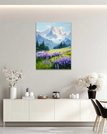 Stefano - Alpine Lupine Reverie, Antiek en Kunst