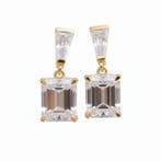 Boucles doreilles cloutées - 14 carats Or jaune - 3.54ct.
