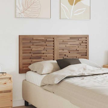 vidaXL Bed Hoofdbord Naturel Massief Teakhout, Verzenden