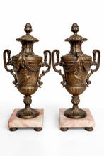 Vase - Régule - Urnes en spelter françaises - H : 34 cm, Antiquités & Art