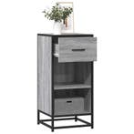 vidaXL Dressoir 35,5x35x76 cm bewerkt hout en metaal grijs, Huis en Inrichting, Kasten | Dressoirs, Verzenden, Nieuw