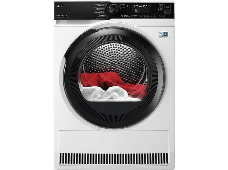 AEG -  Warmtepompdroger 8 Kg 65 Db Energielabel C - Wit, Elektronische apparatuur, Droogkasten, 95 cm of meer, Voorlader, Nieuw