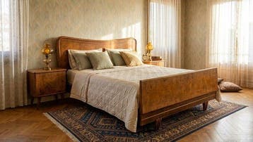 Bed - Hout - Ondertekend