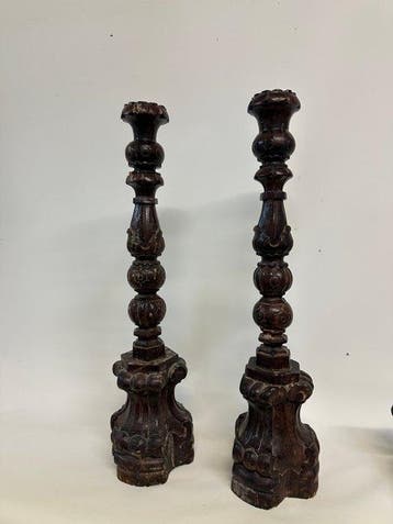Chandelier (2) - Bois - Paire taillée à la main