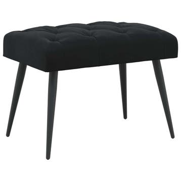vidaXL Bank met knopen tufting Zwart 60 x 40 x 45 cm Fluweel, Verzenden, Nieuw