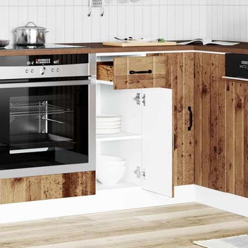 vidaXL Onderkast Lucca bewerkt hout oud houtkleurig, Verzenden