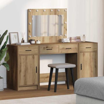 vidaXL Kaptafel 3 st Bruin 78,5 x 41 x 135 cm Bewerkt hout, Verzenden, Nieuw