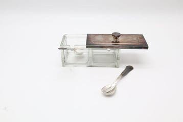 Wellner - Pot de confiture (3) - Verre, Argent