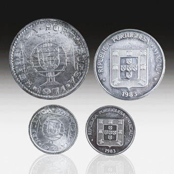 Macao. Lote de 4 Moedas de Macau, Vários metais,