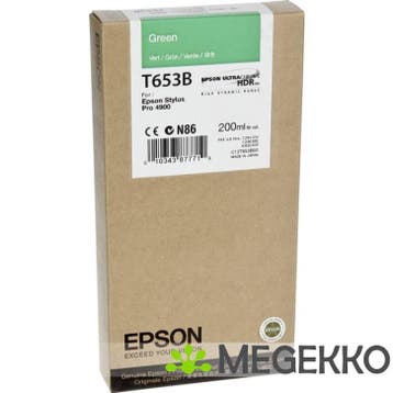 Epson inktpatroon groen T 653 200 ml T 653B, Verzenden, Nieuw