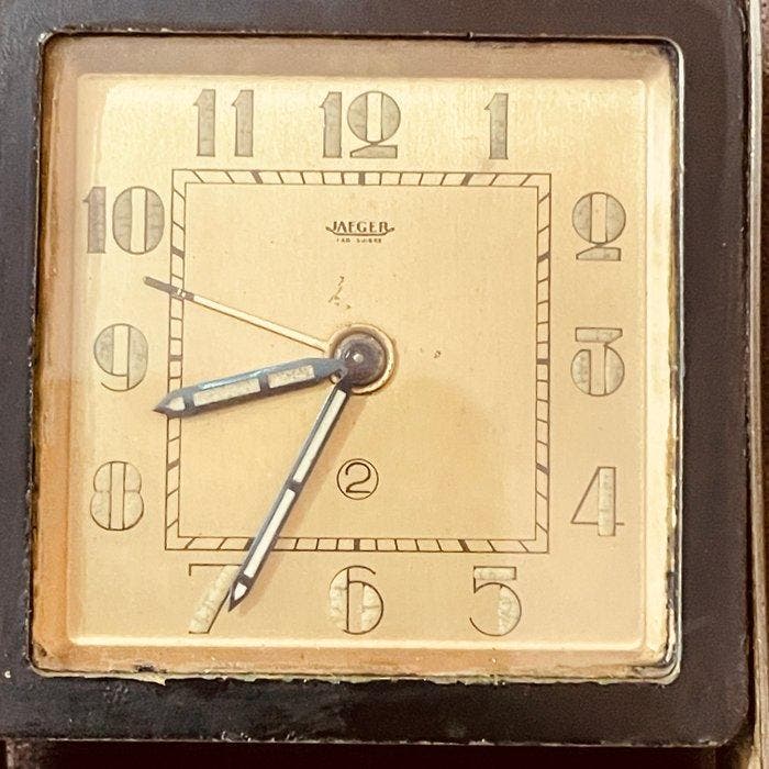 Tafelklok, Reisklok - Jaeger-LeCoultre - Art Deco Staal -, Antiquités & Art, Antiquités | Horloges