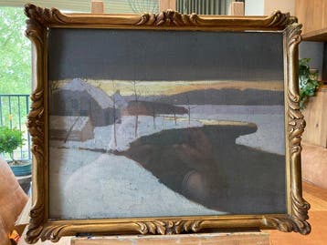 Tony Van Os (1886-1945) - Winter aan de Schelde