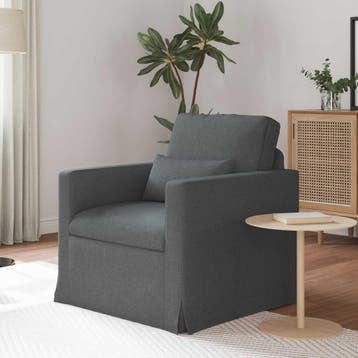 vidaXL bank / zetel Donkergrijs 78 x 78 x 80 cm Stof, Verzenden