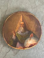 Icône - Dieu le Père - Bois, Antiquités & Art
