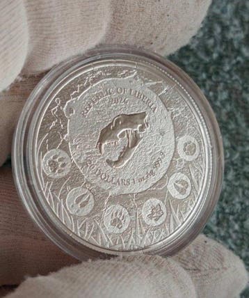 Liberia. 20 Dollars 2026, Cave Lion - Megafauna Series, 1 oz