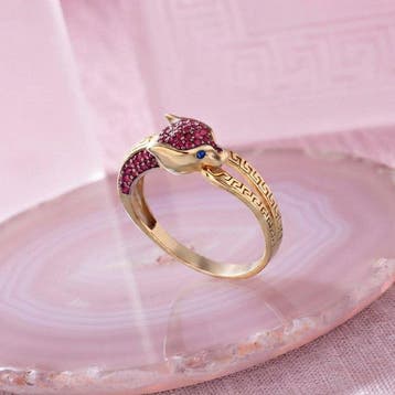 Zonder minimumprijs - Ring 18-karaats goudlaag, Zilver, Nieuw