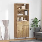 vidaXL Highboard Artisan Eiken 69,5 x 34 x 180 cm Bewerkt, Verzenden