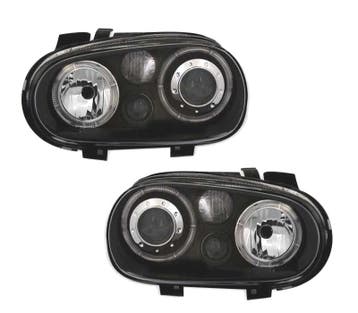 PHARES VOLKSWAGEN VW GOLF 4 LOOK ANGEL EYES R32 FOND NOIR, Auto-onderdelen, Verlichting, Verzenden, Nieuw